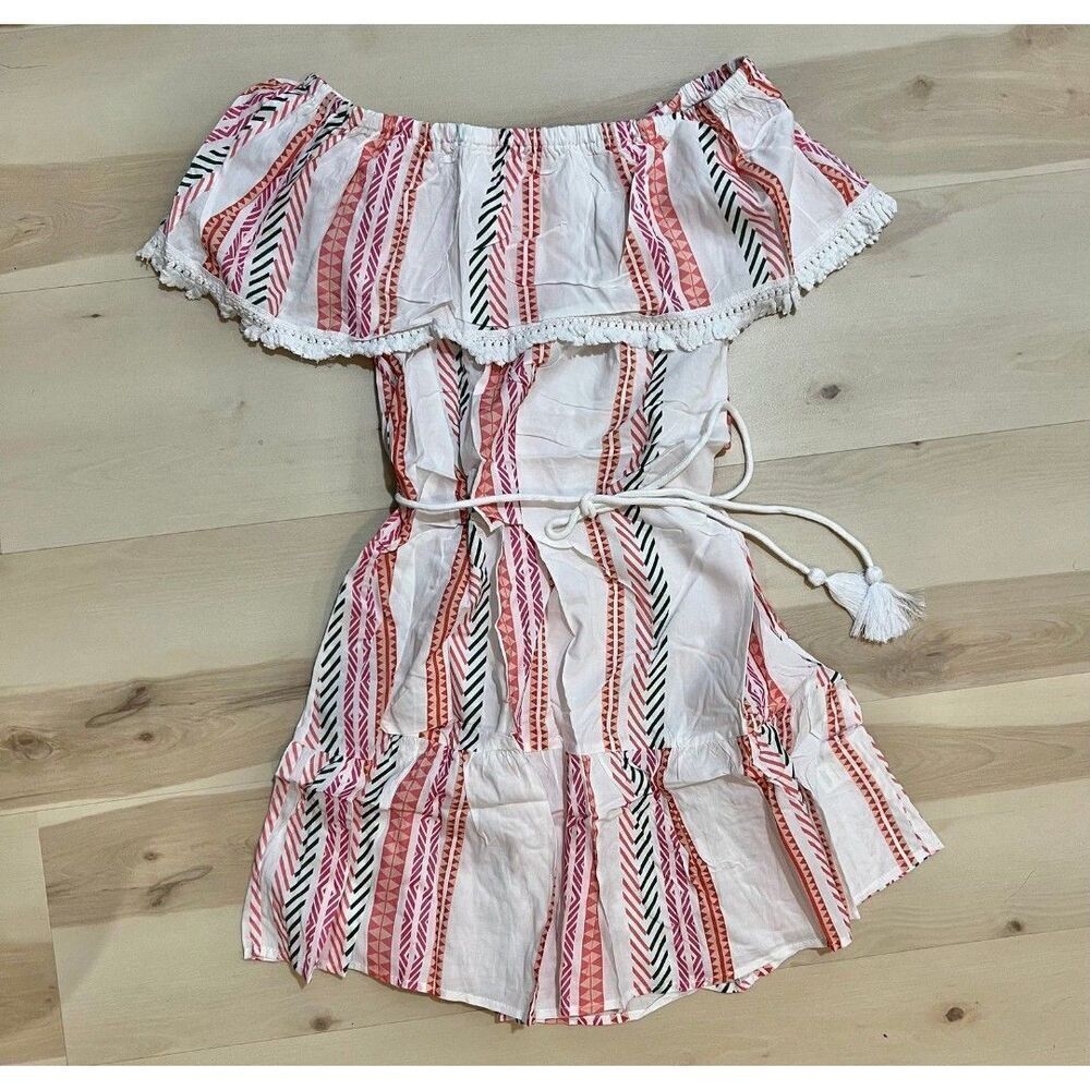 Anthropologie Mazik NEW Women Small Summer Mini Dress Boho Vacation Coastal - Picture 5 of 10